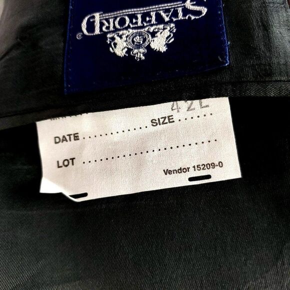 Vintage Stafford American Craftsman 2 Button Blazer 42L Gray - Picture 8 of 11